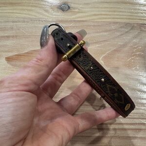 Louis Vuitton Brown Dog Collar with Gold Accents
